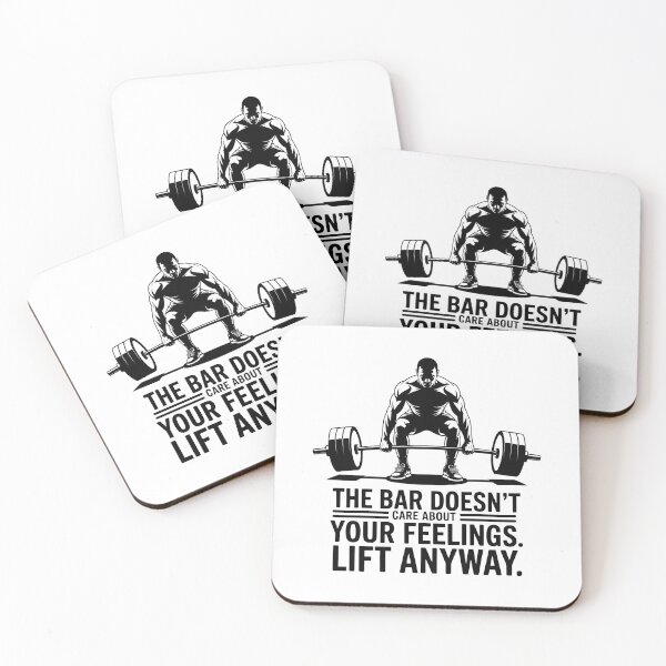 Item preview, Gym Weightlifting The Bar Does Not Care Quote designed and sold by Enea Kelo.