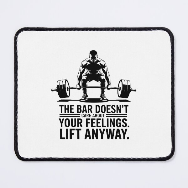 Item preview, Gym Weightlifting The Bar Does Not Care Quote designed and sold by Enea Kelo.