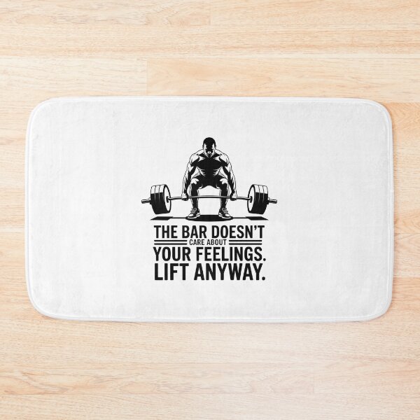 Item preview, Gym Weightlifting The Bar Does Not Care Quote designed and sold by Enea Kelo.
