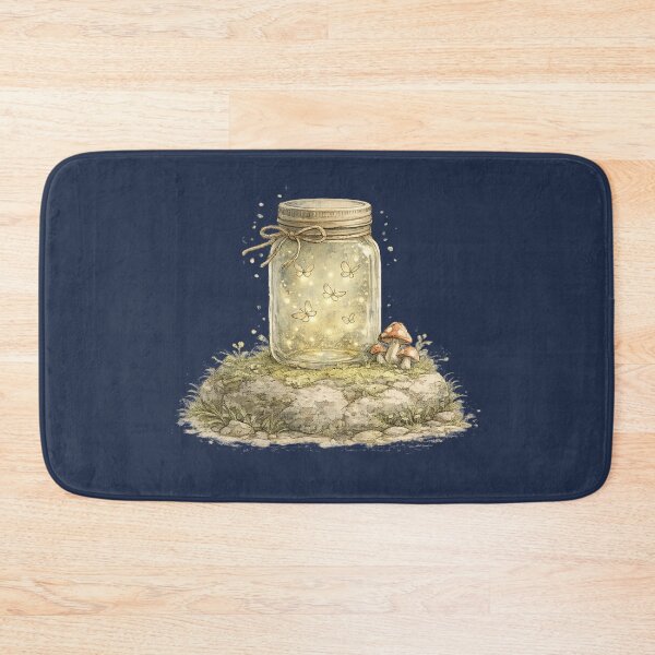 Item preview, Glowing Firefly Jar Watercolor Woodland Cottagecore  designed and sold by MagicMakerPh⭐⭐⭐⭐⭐.