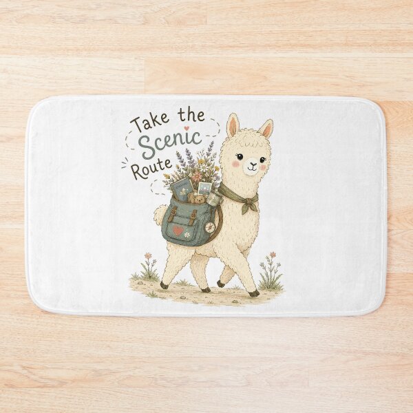 Item preview, Cozy Wanderer - Cute Smiling Alpaca Animal designed and sold by bapupa.