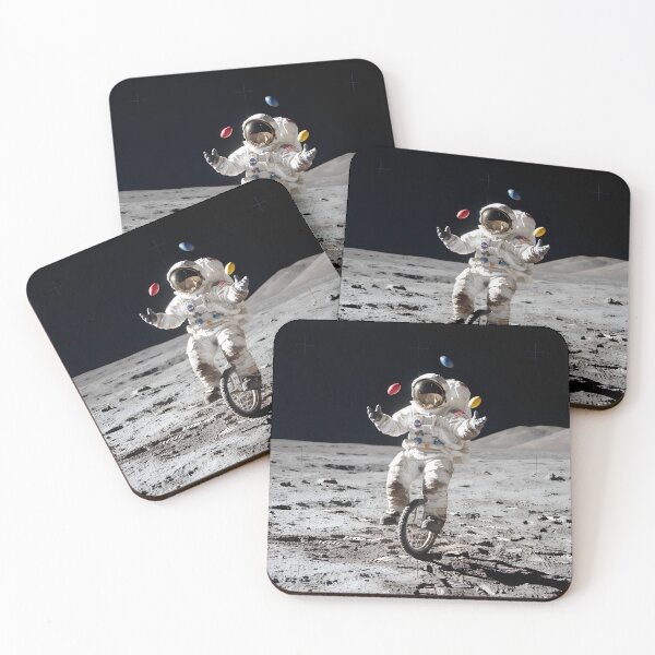 Item preview, Astronaut juggling on the moon  designed and sold by WiseBow.