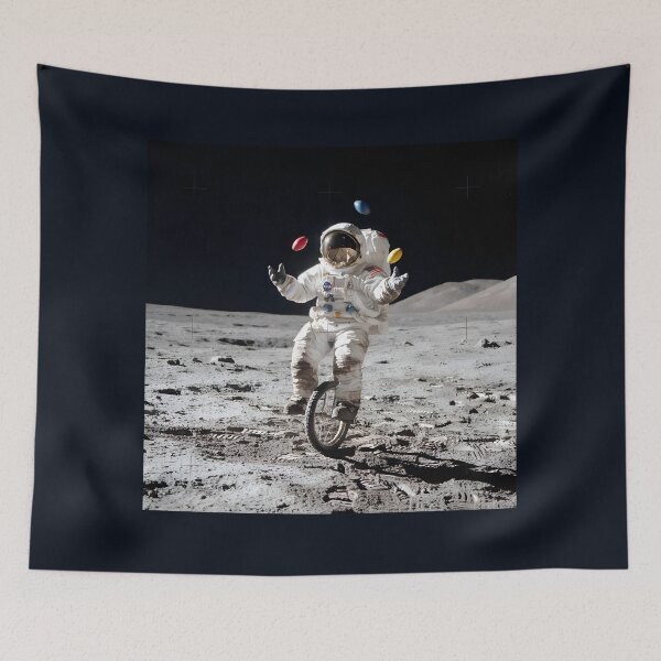 Item preview, Astronaut juggling on the moon  designed and sold by WiseBow.