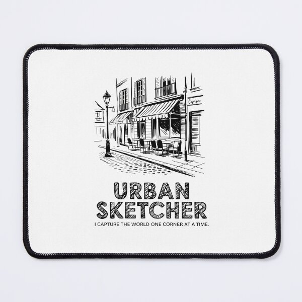 Item preview, Hand Drawn Urban Sketcher Cafe Street Architecture Illustration designed and sold by Enea Kelo.