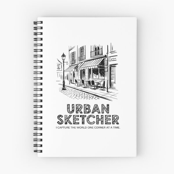 Item preview, Hand Drawn Urban Sketcher Cafe Street Architecture Illustration designed and sold by Enea Kelo.