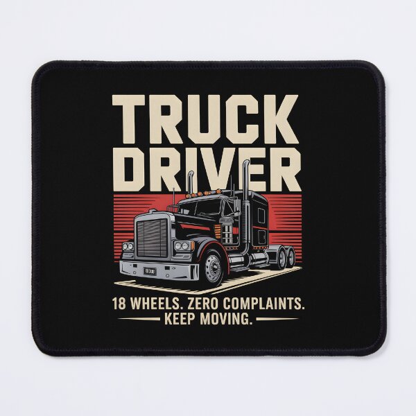Item preview, Retro Truck Driver 18 Wheels Semi Semi-Truck Graphic designed and sold by Enea Kelo.