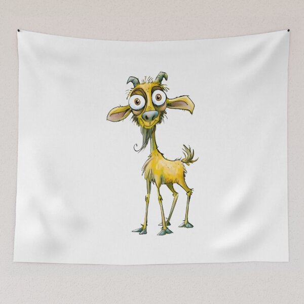 Item preview, Silly Cartoon Goat designed and sold by Retro Whimsy.