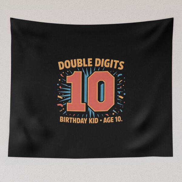 Item preview, Kids 10th Birthday Double Digits Comic Quote designed and sold by Enea Kelo.