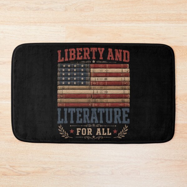 Item preview, Liberty and Literature For All Shirt | Book Lover Tshirt | Librarian Gift Shirt | Activist I Read Banned Books Gifts | Book Club Reading USA designed and sold by THREE LITTLE BEANS.