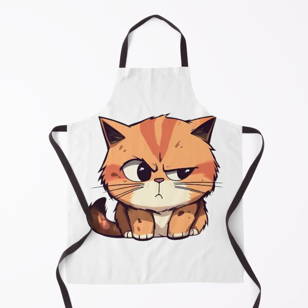 Item preview, Grumpy Kawaii Cat Sticker – Cute Angry Kitten Cartoon Design designed and sold by Dyan4.
