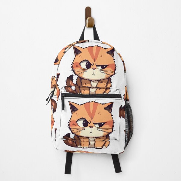 Item preview, Grumpy Kawaii Cat Sticker – Cute Angry Kitten Cartoon Design designed and sold by Dyan4.