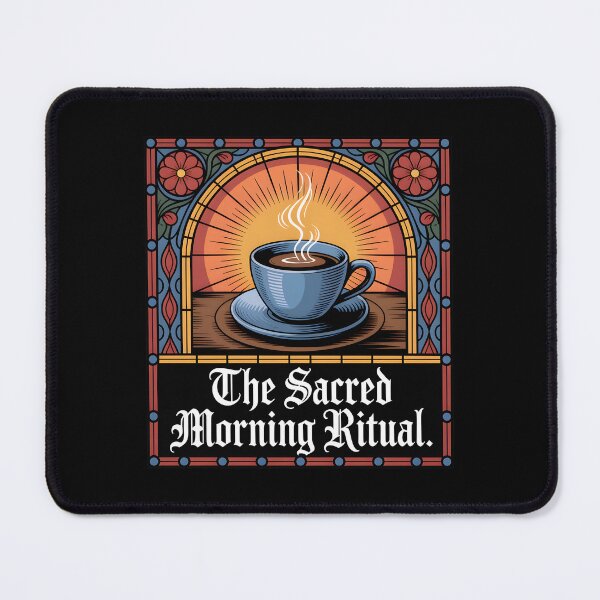 Item preview, Stained Glass Sacred Morning Ritual Coffee Graphic designed and sold by Enea Kelo.
