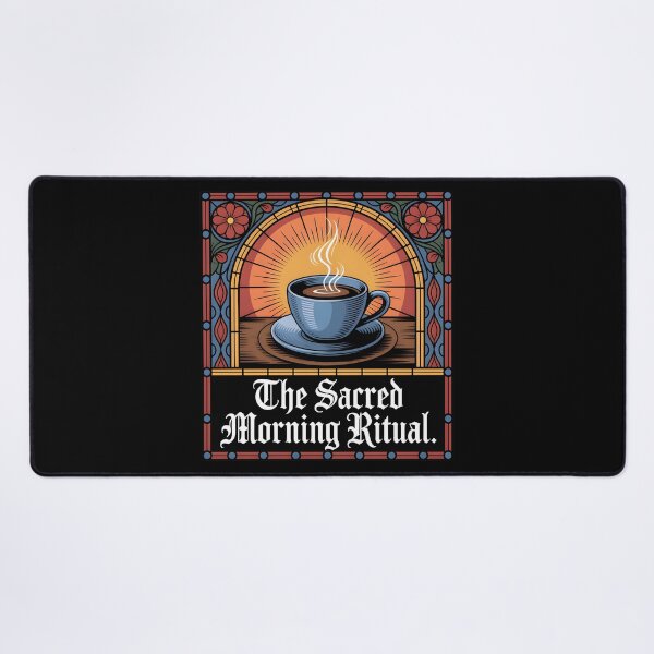 Item preview, Stained Glass Sacred Morning Ritual Coffee Graphic designed and sold by Enea Kelo.