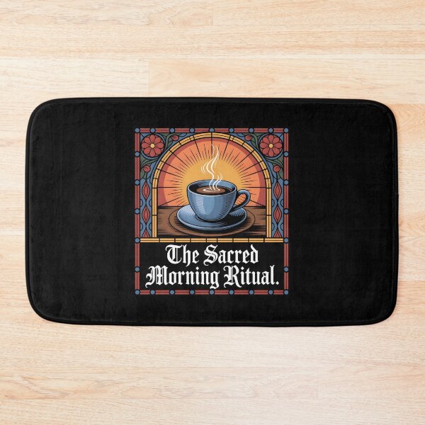 Item preview, Stained Glass Sacred Morning Ritual Coffee Graphic designed and sold by Enea Kelo.