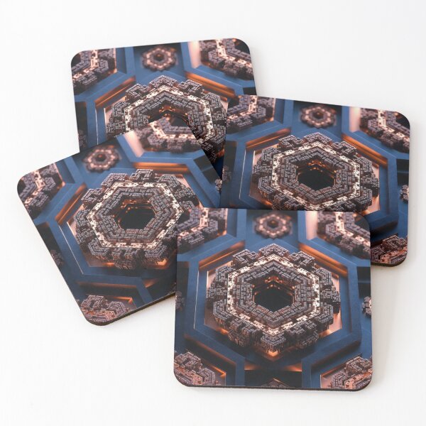 Item preview, 3D Embossed Blue Gold Sacred Geometry Mandala designed and sold by IntelliMindDesigns.