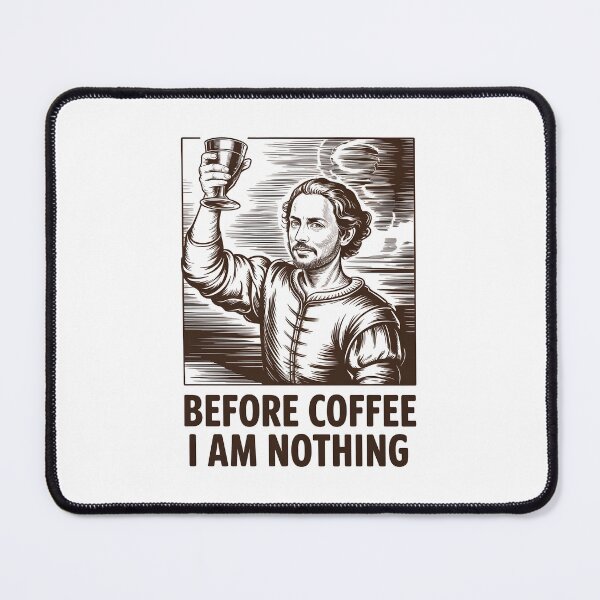 Item preview, Retro Renaissance Before Coffee I Am Nothing Quote designed and sold by Enea Kelo.