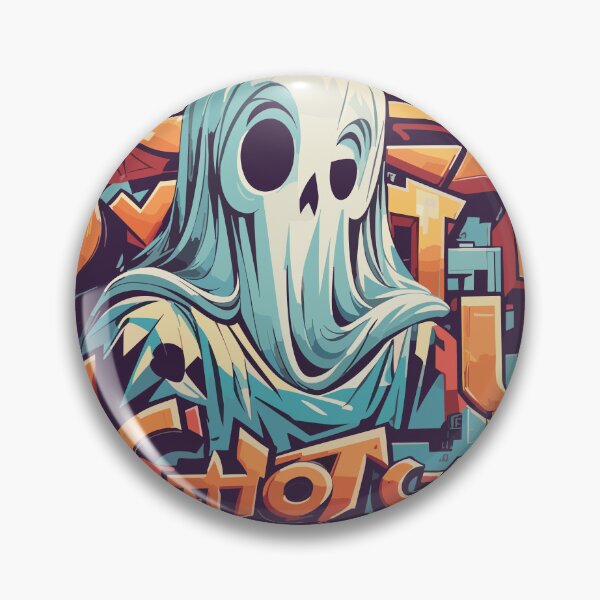 Item preview, Ghost Graffiti Urban Street Art Graphic | Halloween Aesthetic Spray Paint Style designed and sold by Valisdesign.
