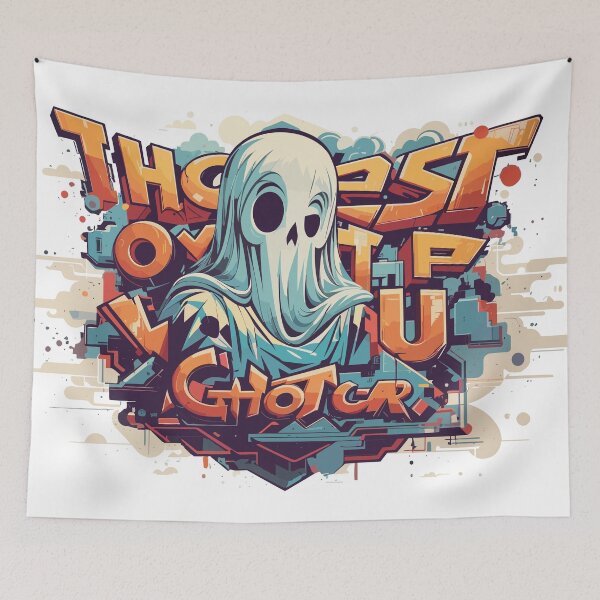 Item preview, Ghost Graffiti Urban Street Art Graphic | Halloween Aesthetic Spray Paint Style designed and sold by Valisdesign.