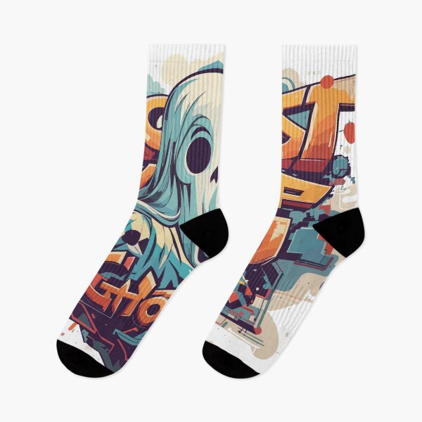 Item preview, Ghost Graffiti Urban Street Art Graphic | Halloween Aesthetic Spray Paint Style designed and sold by Valisdesign.