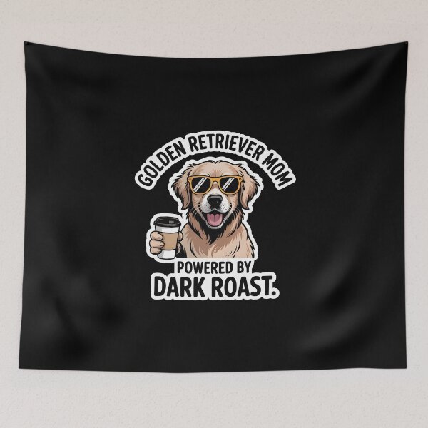 Item preview, Golden Retriever Mom Powered By Dark Roast Coffee designed and sold by Enea Kelo.