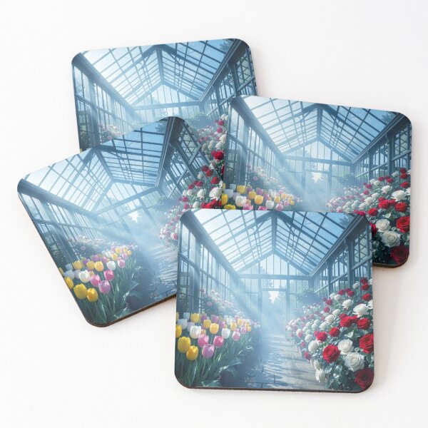 Item preview, Sunlit Greenhouse with Tulips and Roses designed and sold by Pioneer Spirit Market.
