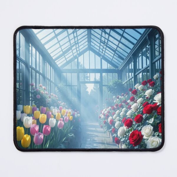 Item preview, Sunlit Greenhouse with Tulips and Roses designed and sold by Pioneer Spirit Market.