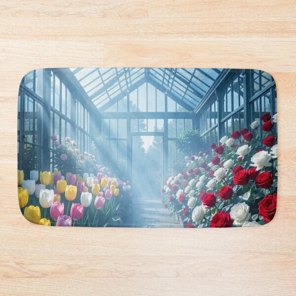 Item preview, Sunlit Greenhouse with Tulips and Roses designed and sold by Pioneer Spirit Market.