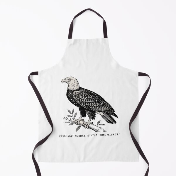 Item preview, Funny Monday Status Done With It Bald Eagle designed and sold by Enea Kelo.