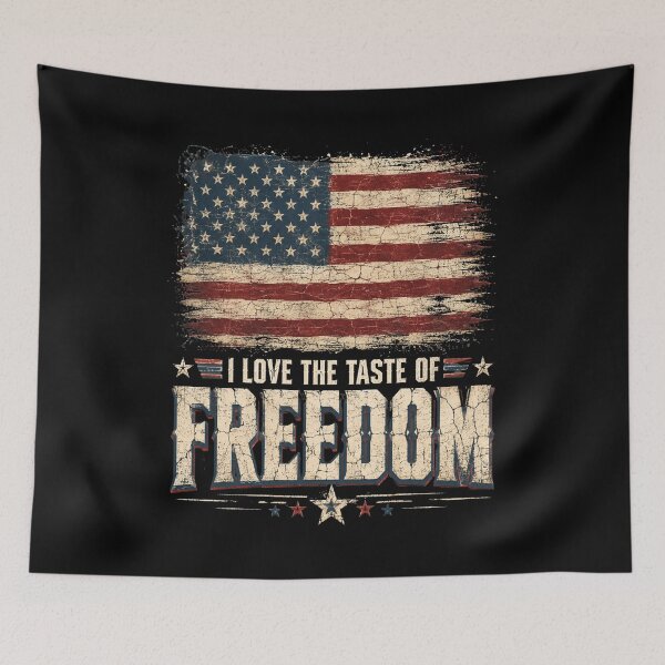 Item preview, freedom American Flag Distressed Vintage Patriotic Art designed and sold by FormalDehyena.