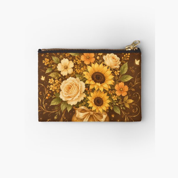 Item preview, Golden Autumn Floral Bouquet in Vintage Vase  designed and sold by Jaideep Walia.