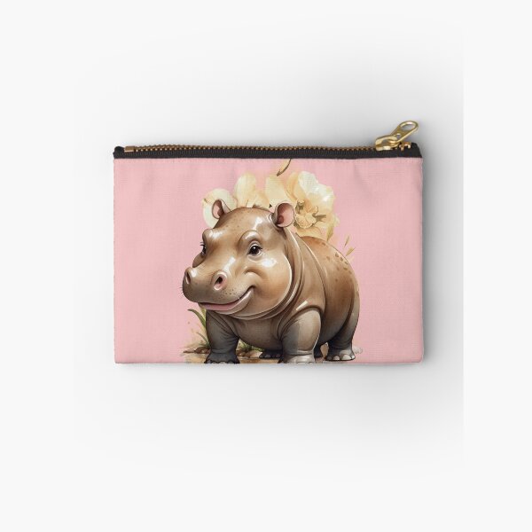 Item preview, Cute Baby Hippo – Kawaii Watercolor Hippopotamus. designed and sold by NewtBoo.