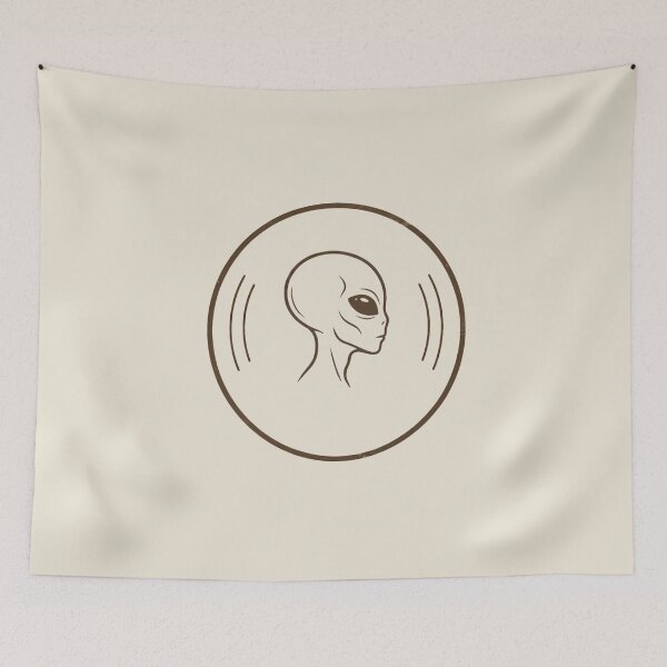 Item preview, ​Minimalist Alien Head Circle Logo Sign designed and sold by Sunkhung.