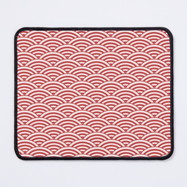 Item preview, Japanese Seigaha Ocean Wave Pattern - Traditional Red and White designed and sold by vekotpu.
