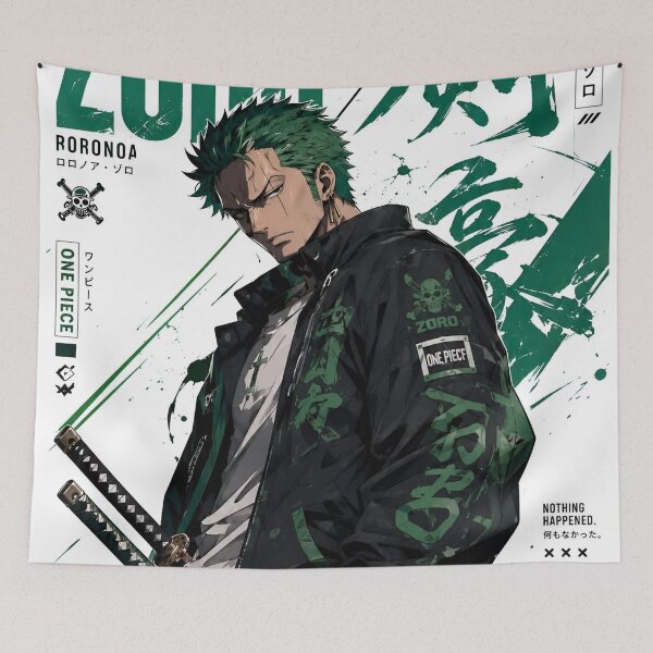 Item preview, Green Hair Sword Warrior Anime Style – Dark Samurai Fighter Artwork designed and sold by Dyan4.