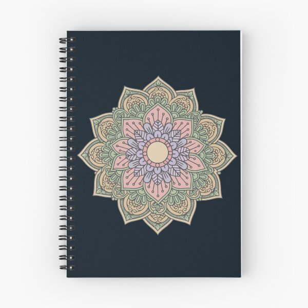 Item preview, Boho Pastel Floral Mandala – Decorative Radial Symmetry Art designed and sold by DoodleIntricate.