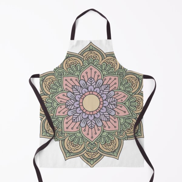 Item preview, Boho Pastel Floral Mandala – Decorative Radial Symmetry Art designed and sold by DoodleIntricate.