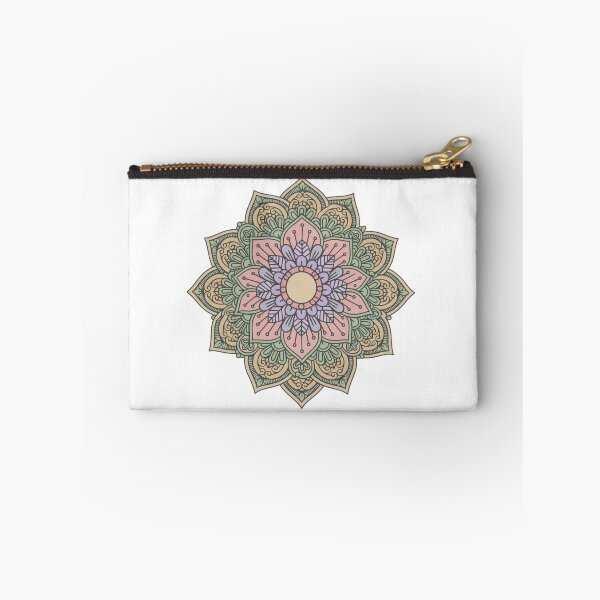 Item preview, Boho Pastel Floral Mandala – Decorative Radial Symmetry Art designed and sold by DoodleIntricate.