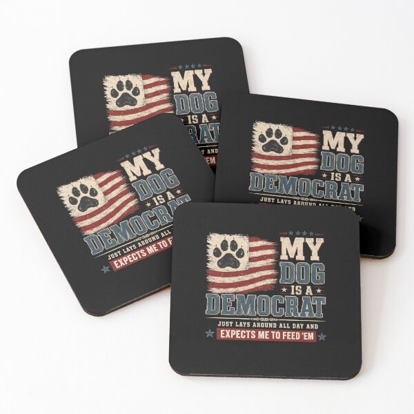 Item preview, My Dog Is A Democrat Vintage Patriotic Dog Paw Art designed and sold by FormalDehyena.