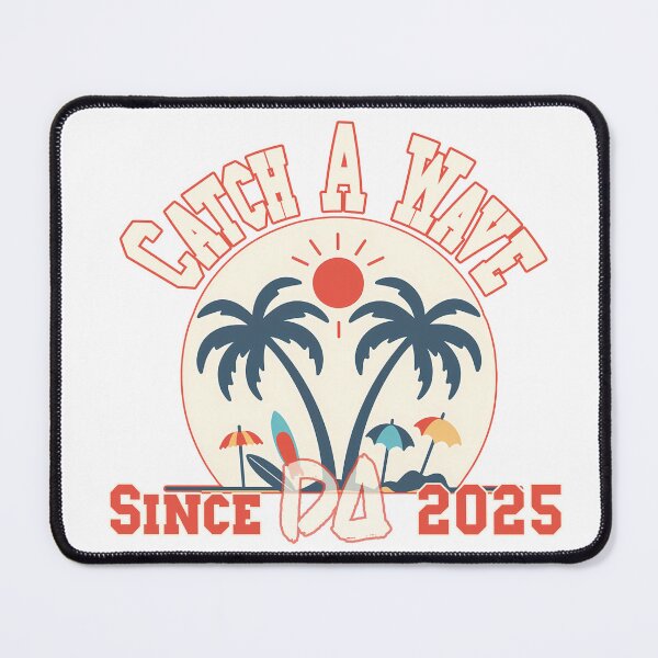 Item preview, Catch A Wave Vintage Varsity Retro Surf Palm Tree Beach Summer Streetwear Graphic designed and sold by DesignArtist.ia.