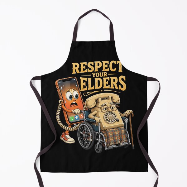 Item preview, Respect Your Elders Funny Phone and Rotary Elder Art designed and sold by FormalDehyena.