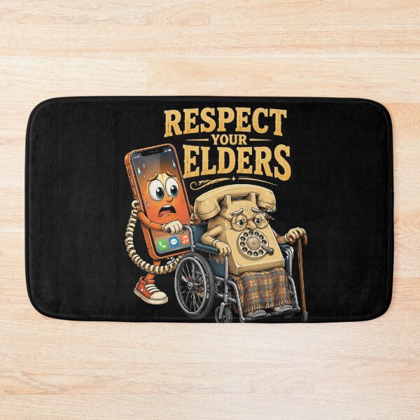 Item preview, Respect Your Elders Funny Phone and Rotary Elder Art designed and sold by FormalDehyena.