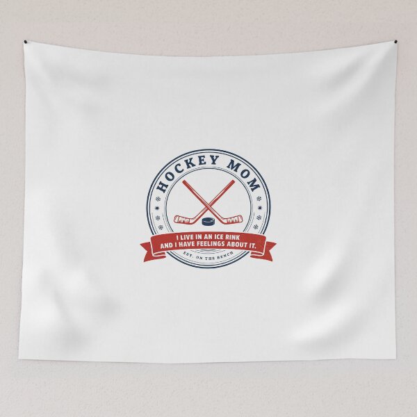 Item preview, Retro Hockey Mom Ice Rink Bench Badge designed and sold by Enea Kelo.