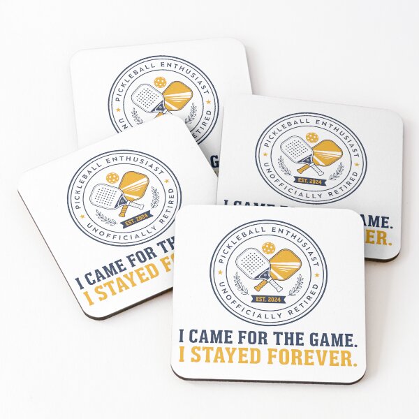 Item preview, Retro Pickleball Enthusiast Unofficially Retired Badge designed and sold by Enea Kelo.