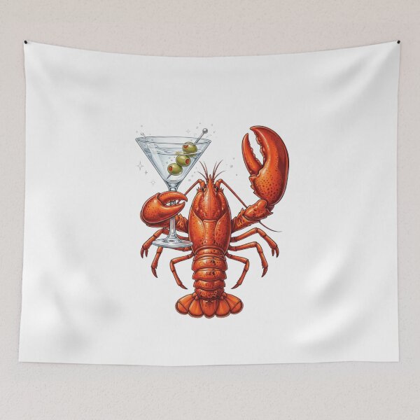 Item preview, Lobster Martini Cocktail | Funny Seafood Summer Party Design designed and sold by bilal sibgui.