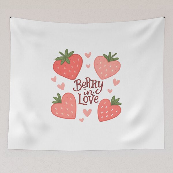 Item preview, Berry in Love Cute Strawberry Design designed and sold by WillowPages.
