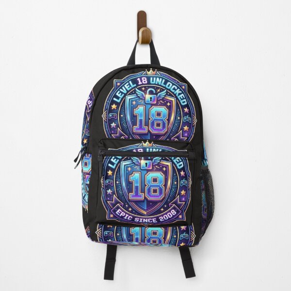 Item preview, Title: Level 18 Unlocked Epic Since 2008 - 18th Birthday Gamer Sticker designed and sold by alalame.