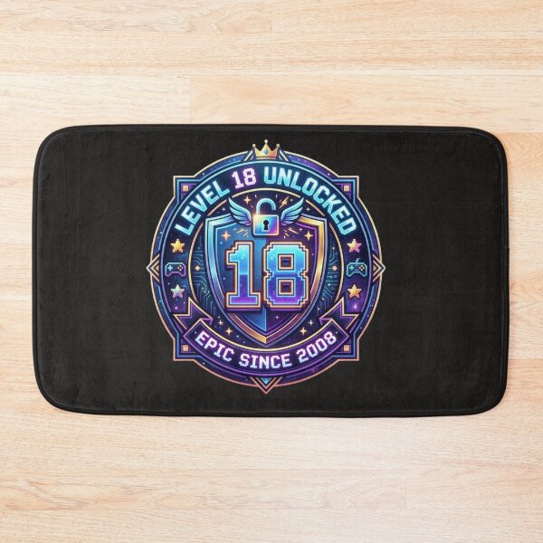 Item preview, Title: Level 18 Unlocked Epic Since 2008 - 18th Birthday Gamer Sticker designed and sold by alalame.