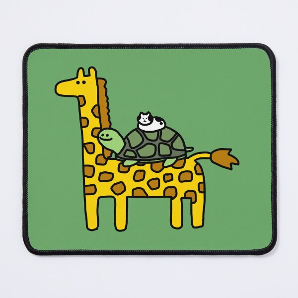 Item preview, a Cat on a tortoise on a giraffe designed and sold by superbaechoo.