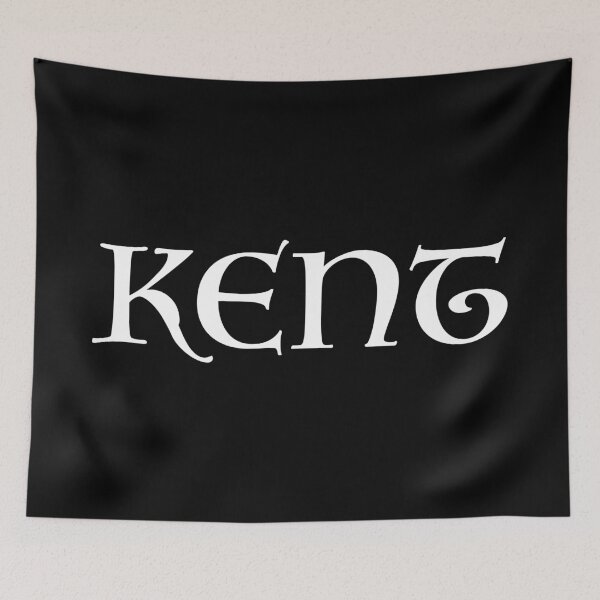 Item preview, Kent old medieval style text (White) designed and sold by STUDIO-72.