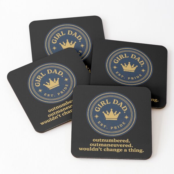 Item preview, Retro Girl Dad Crown Outnumbered Outmaneuvered Emblem designed and sold by Enea Kelo.